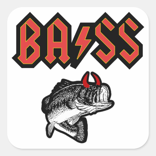 Bass (Horns) Square Sticker (Front)