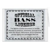 Bass License (Front Horizontal)
