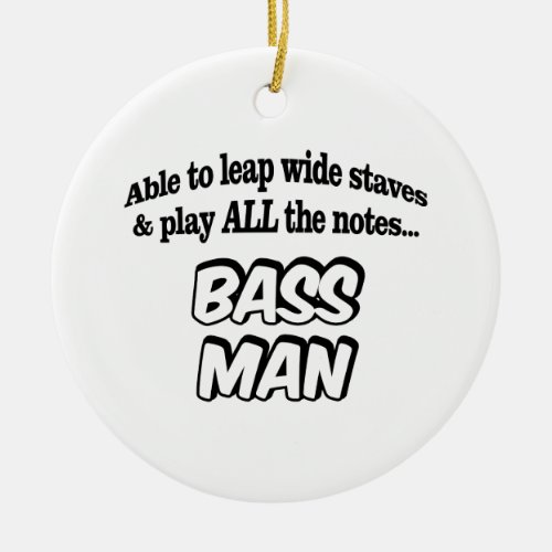 Bass Man _ Music Superhero Ceramic Ornament
