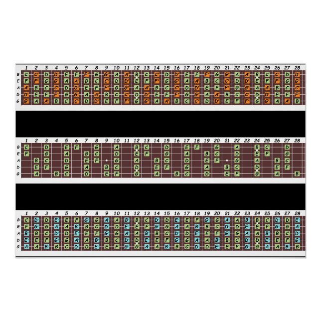 Bass Notes Poster Paper (Semi-Gloss) (Front)