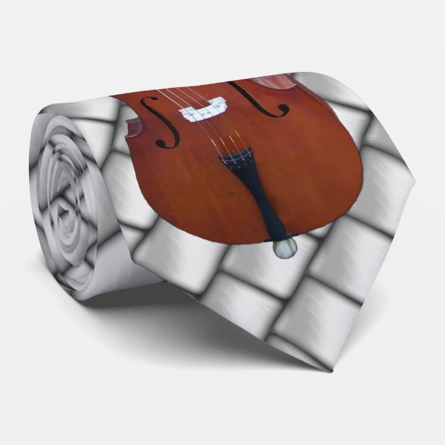 BASS --ON GRAY NECK TIE (Rolled)