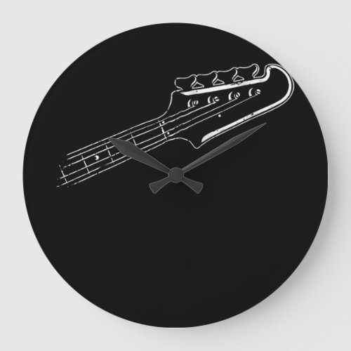 Bass Player Bass Guitar Musical Design Large Clock