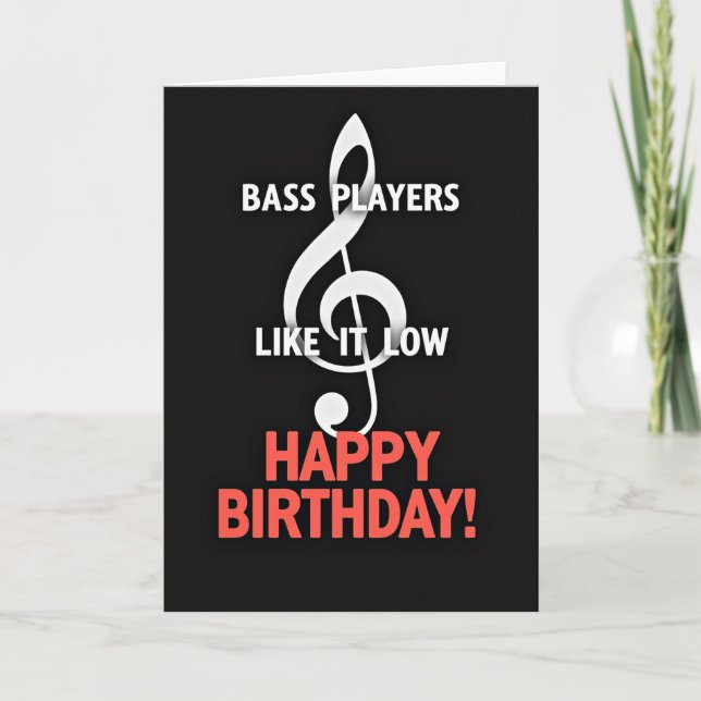 Bass Player Birthday Card (Front)