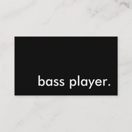 Customizable bass player. business card template