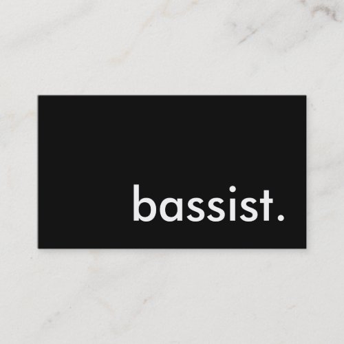 bass player. business card