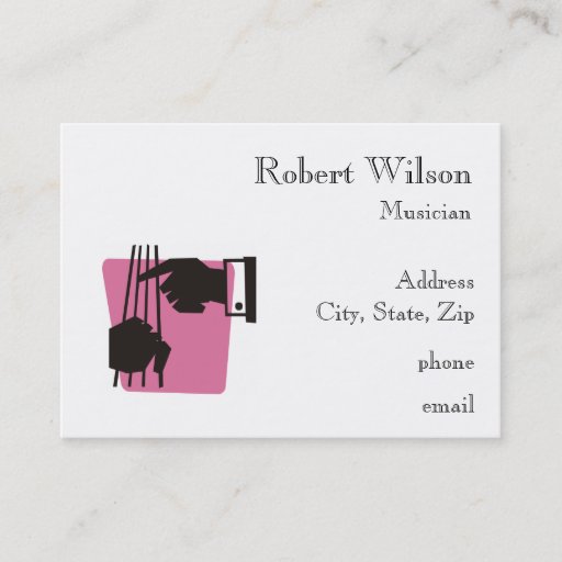 Customizable Bass Player Business Cards