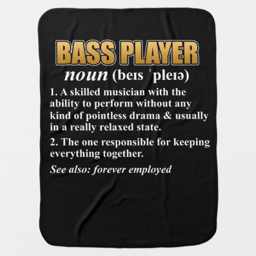 Bass Player Definition Guitar Music Musician Graph Baby Blanket