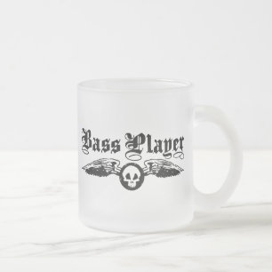 Bass Player Frosted Glass Coffee Mug