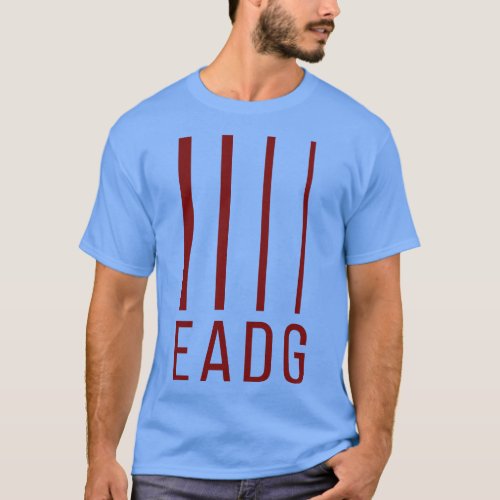 Bass Player Gift EADG 4 String Bass Guitar 1 T_Shirt