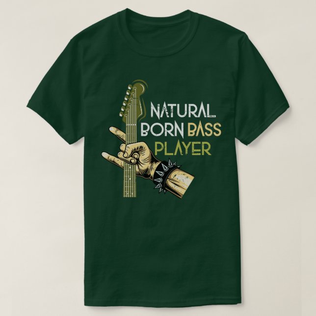 Bass Player Gift Musical Instrument Music Bass T-Shirt (Design Front)