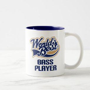 Bass Player Gift (Worlds Best) Two-Tone Coffee Mug