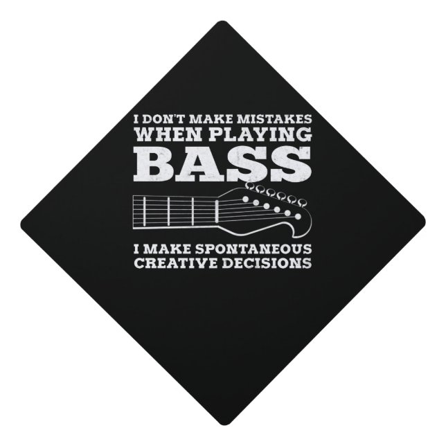 Bass Player Graduation Cap Topper (Front)