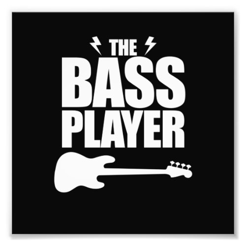 Bass Player Guitar Playing Music Musician Guitaris Photo Print