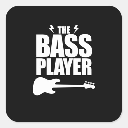 Bass Player Guitar Playing Music Musician Guitaris Square Sticker