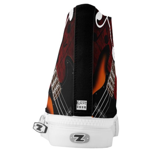 Bass Player High-Top Sneakers (Left Shoe Back)