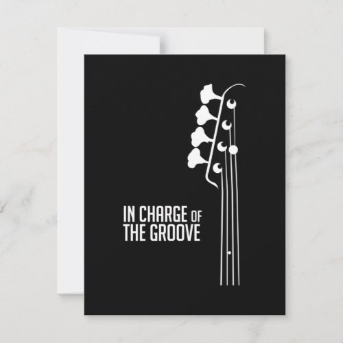 Bass Player In Charge of the Groove Thank You Card