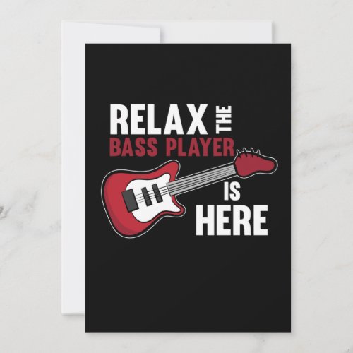 Bass Player Is Here Guitar Music Musician Guitaris Thank You Card