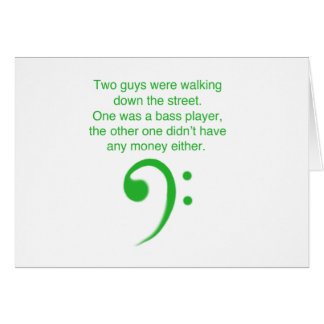 Bass player joke cards