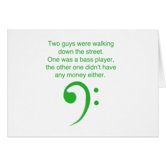 Bass player joke cards (Front Horizontal)