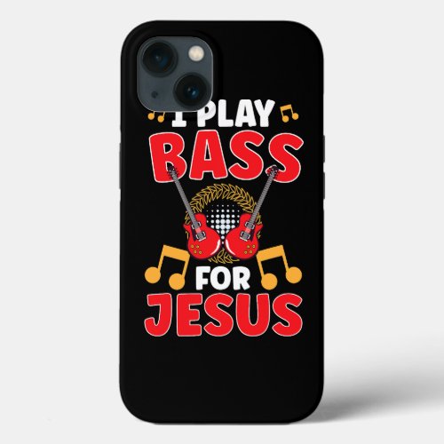 Bass Player Men Bass Guitar Player Bassist Bass Gu iPhone 13 Case