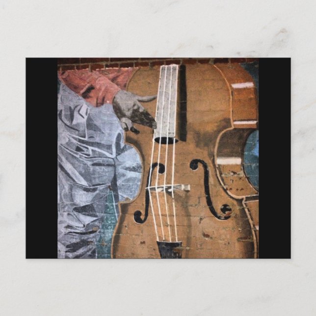 Bass Player Mural Downtown Fresno Postcard (Front)