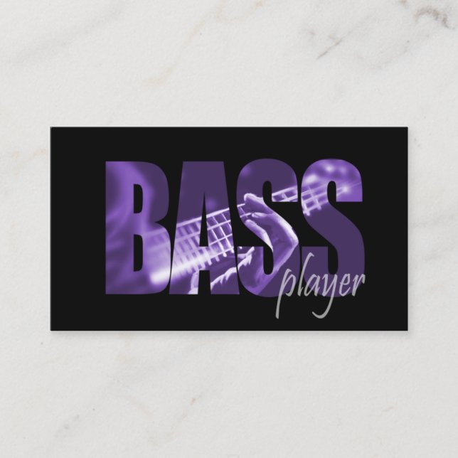 Bass Player Musician Business Card (Front)