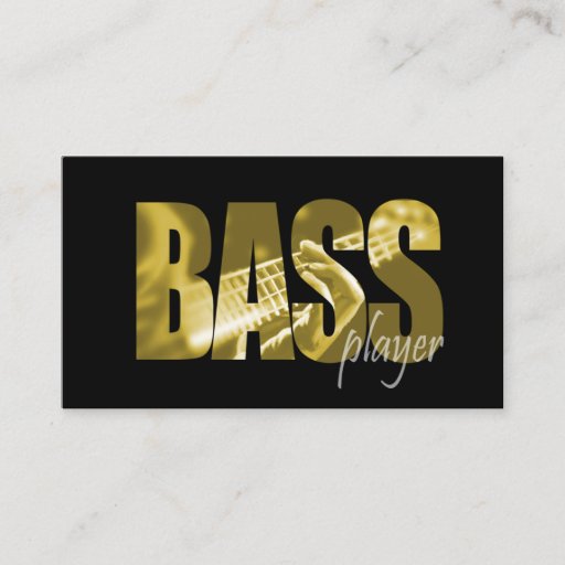 Customizable Bass Player Musician Business Card