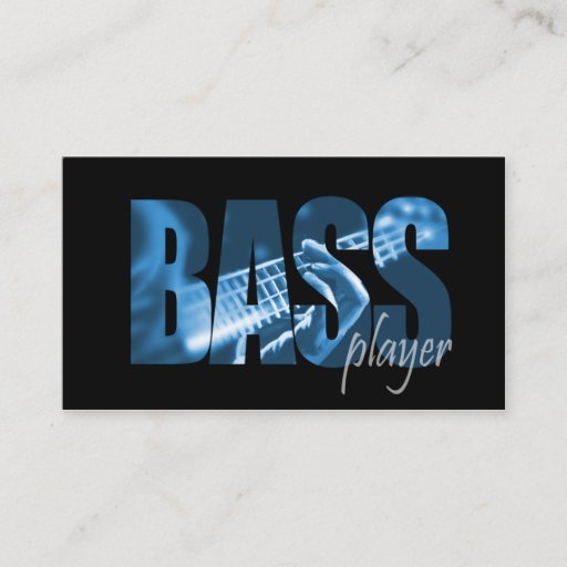 Customizable Bass Player Musician Business Card