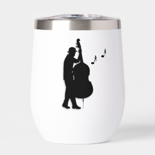 Bass Player Musician Thermal Wine Tumbler