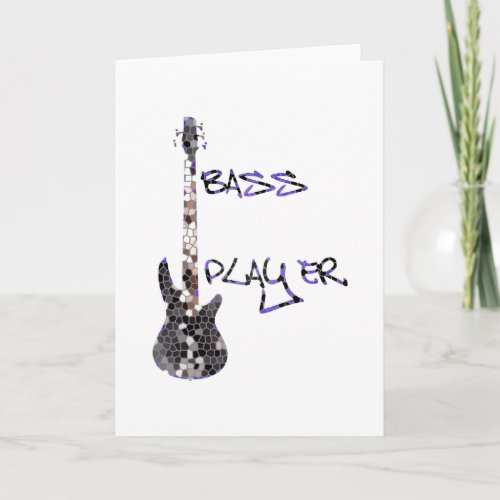 Bass Player Original Design Card