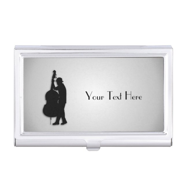 Bass Player Personalized Business Card Case (Front)