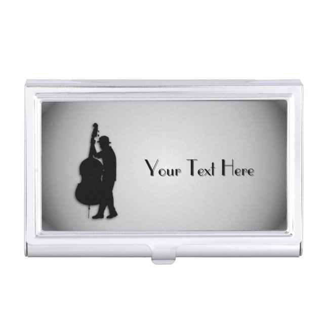 Bass Player Personalized Business Card Case (Front)