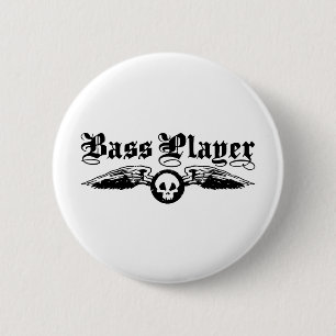 Bass Player Pinback Button