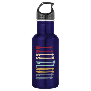 Bass player stainless steel water bottle
