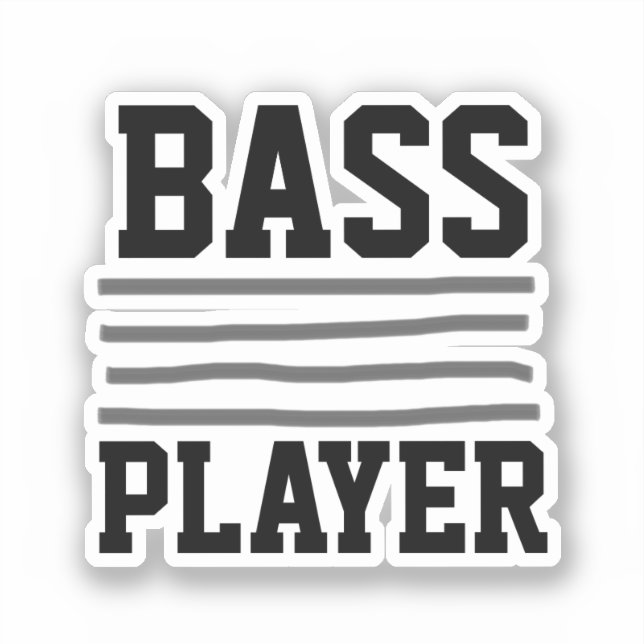 Bass Player Sticker (Front)