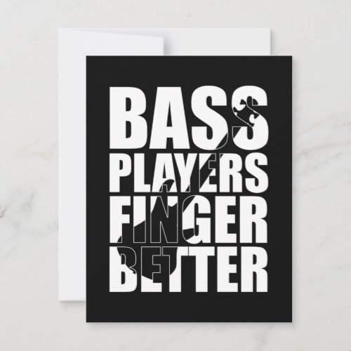 Bass players fingers better thank you card