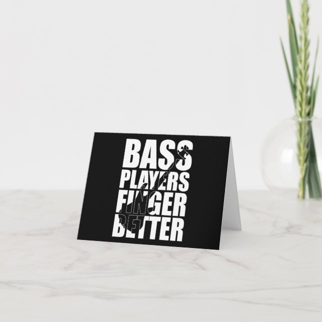 Bass players fingers better thank you card (Front)