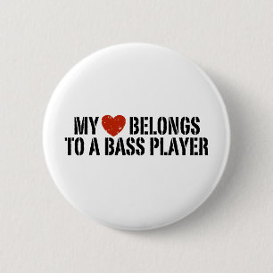 Bass Players Girl Pinback Button