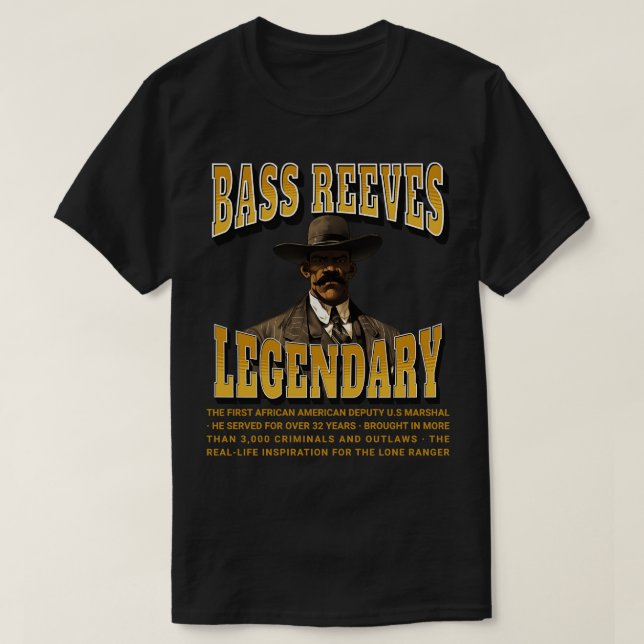 Bass Reeves Legendary T-Shirt (Design Front)