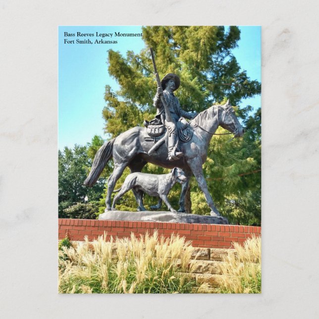 Bass Reeves Monument, Fort Smith, AR Postcard (Front)
