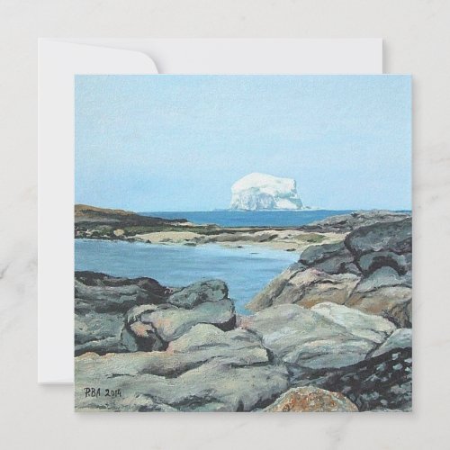 Bass Rock North Berwick Scotland fine art Holiday Card