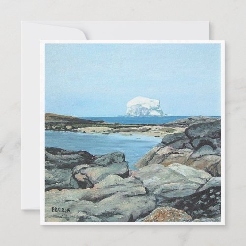 Bass Rock North Berwick Scotland fine art  Holiday Card