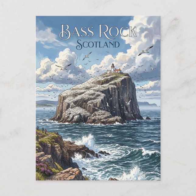 Bass Rock Scotland Postcard (Front)