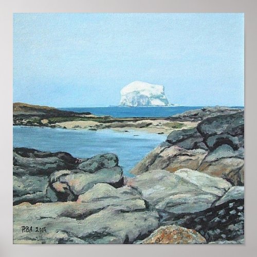 Bass Rock seen from North Berwick Scotland Poster