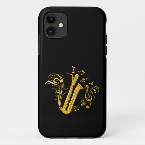 Bass Saxophone Player Orchestra Bass Saxophone iPhone 11 Case
