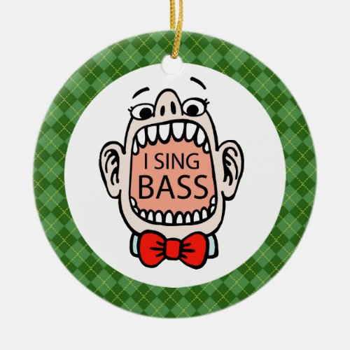 Bass Singer Christmas Music Ornament