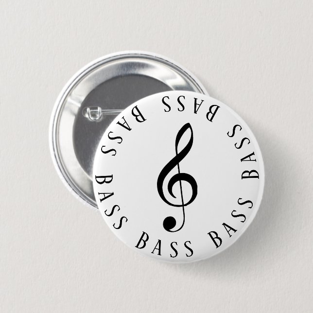 Bass Singer Treble Clef Button (Front & Back)
