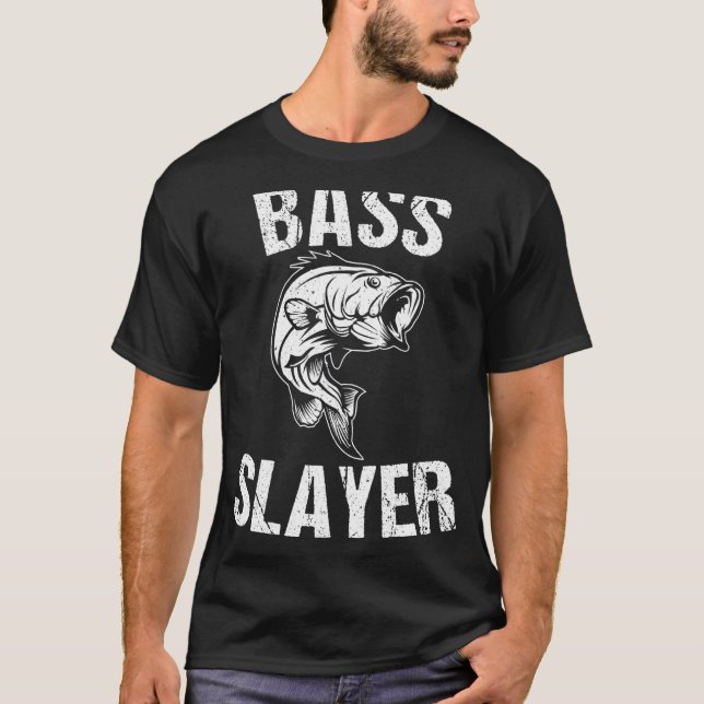 Bass Slayer Freshwater Fish T-Shirt (Front)