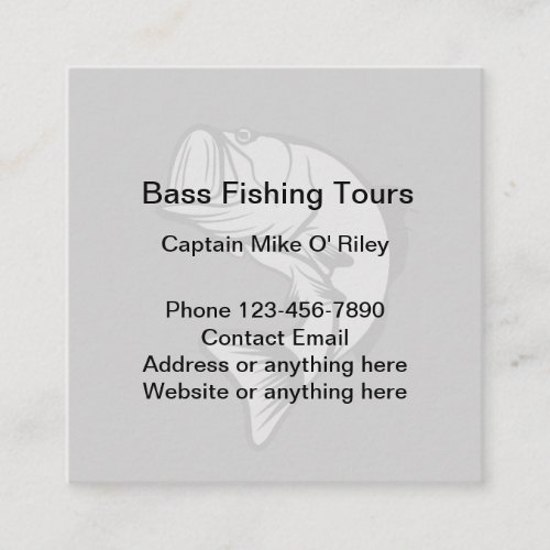 Bass Sport Fishing Theme Business Cards