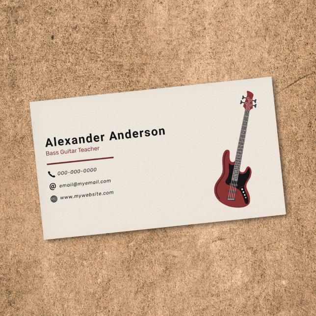 Bass Teacher Business Card (Bass Teacher Business Card)